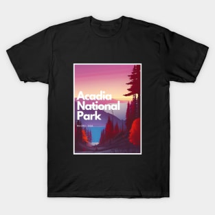 Acadia National Park hike Maine United States T-Shirt